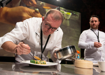 Chele González en el 'showcooking' | Worldcanic©